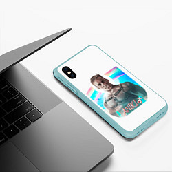 Чехол iPhone XS Max матовый Aniki, цвет: 3D-мятный — фото 2