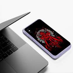 Чехол iPhone XS Max матовый Хеллсинг, цвет: 3D-светло-сиреневый — фото 2