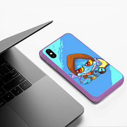 Чехол iPhone XS Max матовый Сларк Dota 2, цвет: 3D-фиолетовый — фото 2