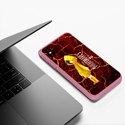 Чехол iPhone XS Max матовый Little Nightmares 2, цвет: 3D-малиновый — фото 2