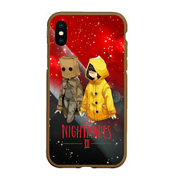 Чехол iPhone XS Max матовый Little Nightmares 2, цвет: 3D-коричневый