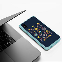 Чехол iPhone XS Max матовый Тинкер Dota 2, цвет: 3D-мятный — фото 2