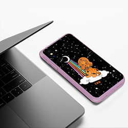 Чехол iPhone XS Max матовый Львица Знак Зодиака Лев, цвет: 3D-сиреневый — фото 2