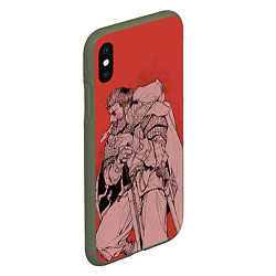 Чехол iPhone XS Max матовый Viking, цвет: 3D-темно-зеленый — фото 2