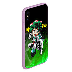 Чехол iPhone XS Max матовый MY HERO ACADEMIA MHA МОЯ ГЕРОЙСКАЯ АКАДЕМИЯ, цвет: 3D-сиреневый — фото 2