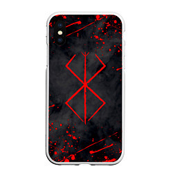 Чехол iPhone XS Max матовый BERSERK БЕРСЕРК КЛЕЙМО, цвет: 3D-белый