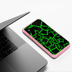 Чехол iPhone XS Max матовый Cyber cube, цвет: 3D-баблгам — фото 2