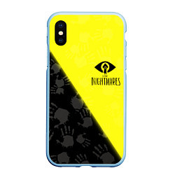 Чехол iPhone XS Max матовый Little Nightmares, цвет: 3D-голубой