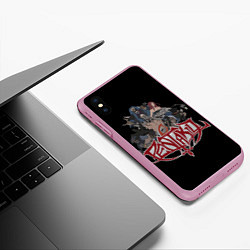 Чехол iPhone XS Max матовый Пента Килл LOL, цвет: 3D-розовый — фото 2