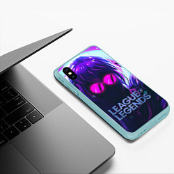 Чехол iPhone XS Max матовый Evelynn LOL, цвет: 3D-мятный — фото 2