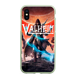 Чехол iPhone XS Max матовый Valheim, цвет: 3D-салатовый