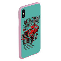 Чехол iPhone XS Max матовый CUBA CAR, цвет: 3D-розовый — фото 2