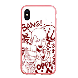 Чехол iPhone XS Max матовый One-Punch Man, цвет: 3D-баблгам