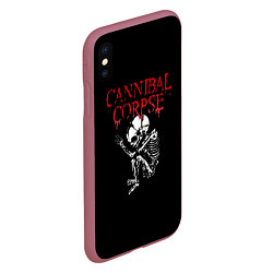 Чехол iPhone XS Max матовый Cannibal Corpse 1, цвет: 3D-малиновый — фото 2