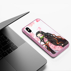 Чехол iPhone XS Max матовый НЕЗУКА NEZUKO, цвет: 3D-розовый — фото 2