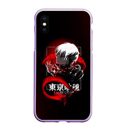 Чехол iPhone XS Max матовый TOKYO GHOUL ТОКИЙСКИЙ ГУЛЬ, цвет: 3D-сиреневый