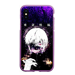 Чехол iPhone XS Max матовый Kaneki Ken Tokyo Ghoul, цвет: 3D-фиолетовый