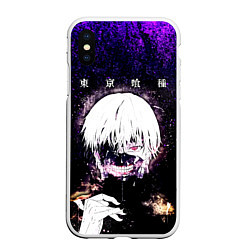 Чехол iPhone XS Max матовый Kaneki Ken Tokyo Ghoul, цвет: 3D-белый