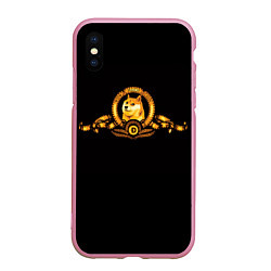 Чехол iPhone XS Max матовый DOGE COIN ДОГИ МЕМ, цвет: 3D-розовый