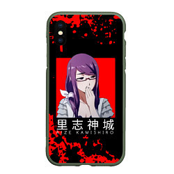 Чехол iPhone XS Max матовый RIZE KAMISHIRO Tokyo Ghoul, цвет: 3D-темно-зеленый