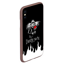 Чехол iPhone XS Max матовый DEATH NOTE ТЕТРАДЬ СМЕРТИ, цвет: 3D-коричневый — фото 2