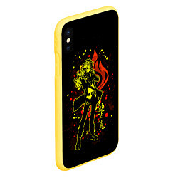 Чехол iPhone XS Max матовый GENSHIN IMPACT, ДИЛЮК, цвет: 3D-желтый — фото 2