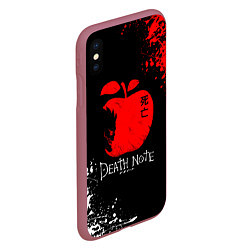 Чехол iPhone XS Max матовый DEATH NOTE ТЕТРАДЬ СМЕРТИ, цвет: 3D-малиновый — фото 2