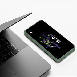 Чехол iPhone XS Max матовый ЕВАНГЕЛИОН EVANGELION, цвет: 3D-темно-зеленый — фото 2