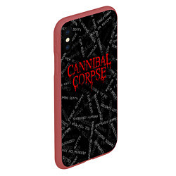 Чехол iPhone XS Max матовый Cannibal Corpse Songs Z, цвет: 3D-красный — фото 2