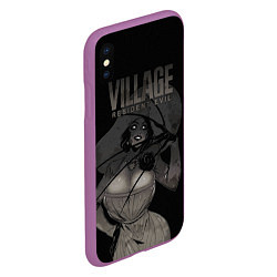 Чехол iPhone XS Max матовый VILLAGE resident evil, цвет: 3D-фиолетовый — фото 2