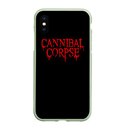Чехол iPhone XS Max матовый Cannibal Corpse, цвет: 3D-салатовый