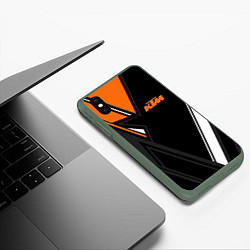 Чехол iPhone XS Max матовый KTM КТМ, цвет: 3D-темно-зеленый — фото 2