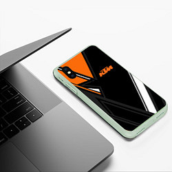 Чехол iPhone XS Max матовый KTM КТМ, цвет: 3D-салатовый — фото 2