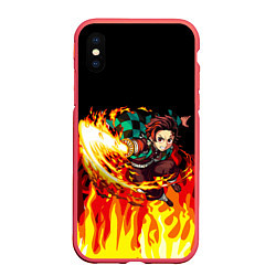 Чехол iPhone XS Max матовый ТАНДЖИРО, цвет: 3D-красный