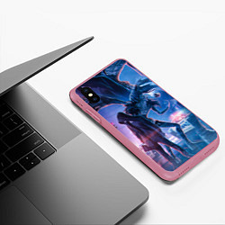 Чехол iPhone XS Max матовый DEATH NOTE ТЕТРАДЬ СМЕРТИ, цвет: 3D-малиновый — фото 2