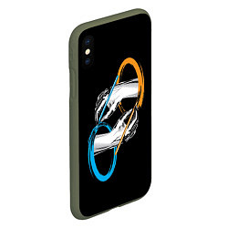 Чехол iPhone XS Max матовый PORTAL 2 ПОРТАЛ 2, цвет: 3D-темно-зеленый — фото 2