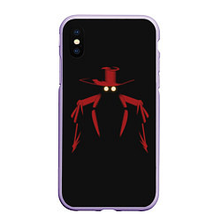 Чехол iPhone XS Max матовый Alucard, цвет: 3D-светло-сиреневый