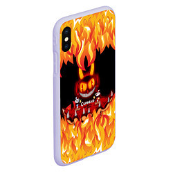 Чехол iPhone XS Max матовый CUPHEAD DEVIL, цвет: 3D-светло-сиреневый — фото 2