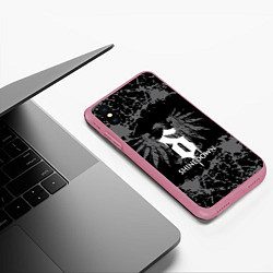 Чехол iPhone XS Max матовый Shinedown, цвет: 3D-малиновый — фото 2