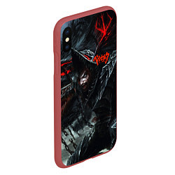 Чехол iPhone XS Max матовый BERSERK БЕРСЕРК, цвет: 3D-красный — фото 2