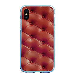 Чехол iPhone XS Max матовый Диванчик, цвет: 3D-голубой