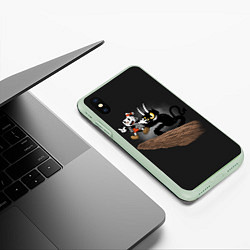 Чехол iPhone XS Max матовый CUPHEAD, цвет: 3D-салатовый — фото 2