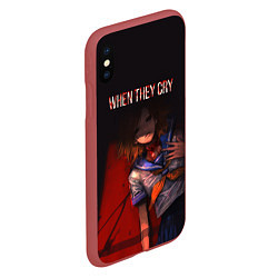 Чехол iPhone XS Max матовый When they cry, цвет: 3D-красный — фото 2