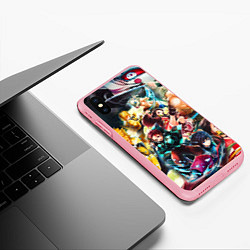 Чехол iPhone XS Max матовый КЛИНОК РАССЕКАЮЩИЙ ДЕМОНОВ ПЕРСОНАЖИ, цвет: 3D-баблгам — фото 2