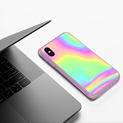 Чехол iPhone XS Max матовый Цвет волшебства, цвет: 3D-сиреневый — фото 2