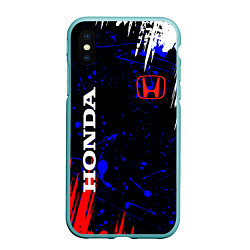 Чехол iPhone XS Max матовый HONDA, цвет: 3D-мятный