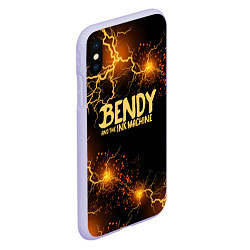 Чехол iPhone XS Max матовый BENDY LOGO, цвет: 3D-светло-сиреневый — фото 2