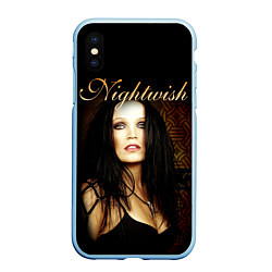 Чехол iPhone XS Max матовый Nightwish, цвет: 3D-голубой