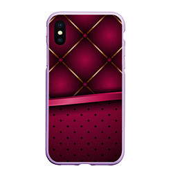 Чехол iPhone XS Max матовый Luxury Red, цвет: 3D-сиреневый