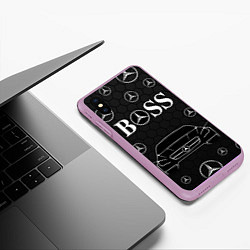 Чехол iPhone XS Max матовый BOSS MERCEDES-BENZ, цвет: 3D-сиреневый — фото 2